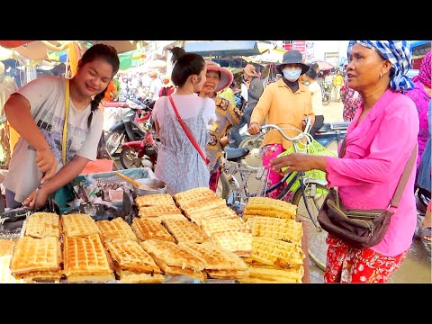 Cambodian Waffle is only 500riel or $0.125