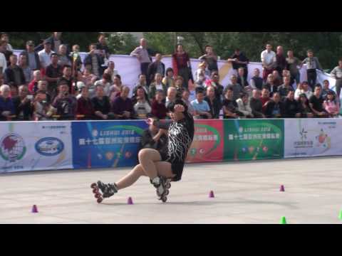 2016 Asian roller skating championship Classic Slalom Junior Women 1st Place Feng Hui 馮輝 (CHN)
