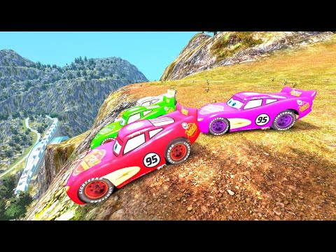 McQueen ( Radiator Springs )Deep Cliff Fall Physics Testing