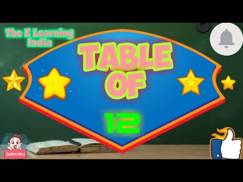 12-x1=12 Multiplication,Table of Twelve Tables Song Multiplication Time of tables - MathsTables