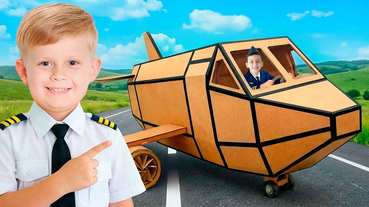 Kids Try to Fly a Cardboard Plane