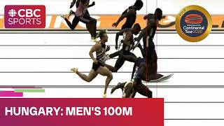 Men's 100m sprint at Continental Tour meet in Budapest | #athletics #trackandfield