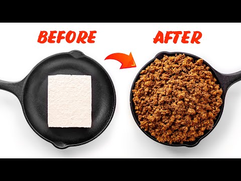 How to Turn Tofu into Vegan GROUND BEEF!