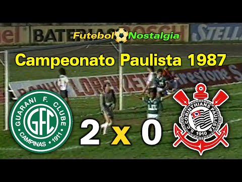 Guarani 2 x 0 Corinthians - 19-04-1987 ( Campeonato Paulista )