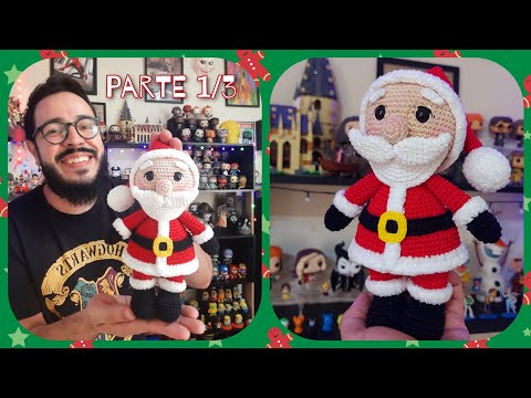 Papai Noel Amigurumi Passo a Passo - SEM COSTURAS - ( Parte 1/3 ) #tiagoamigurumi