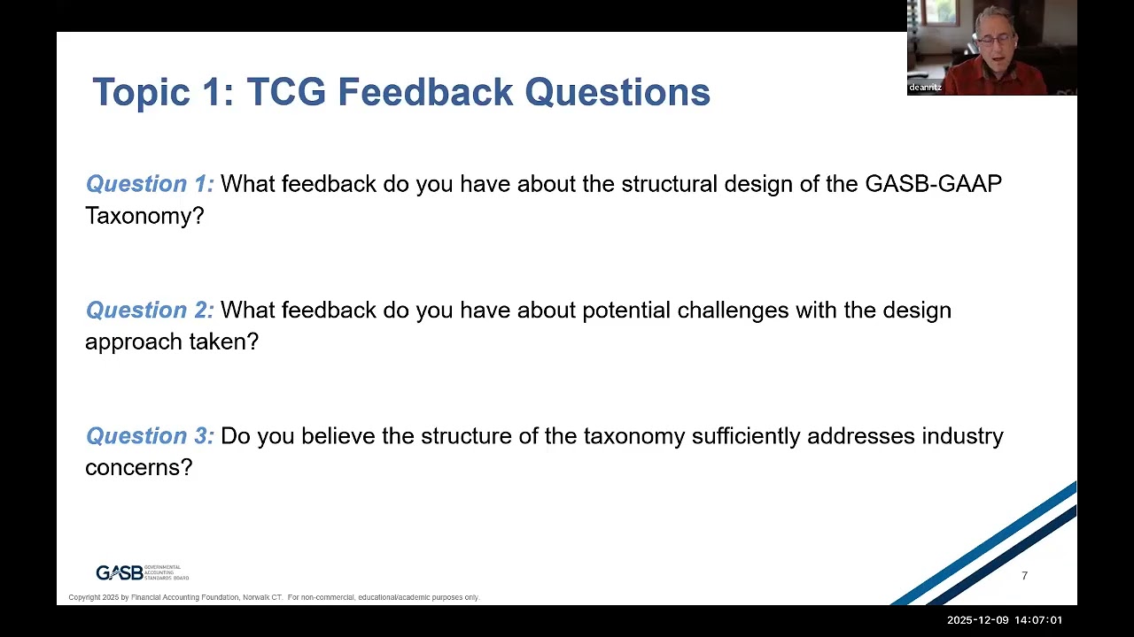 TAXONOMY CONSULTATIVE GROUP MEETING - Tuesday December 9, 2025