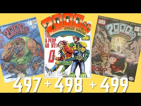 2000AD Classic LOOK BACK Prog 497 498 & 499- From 1986 36 year old UK comics!