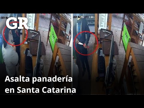 Amenaza con cuchillo y asalta panadería en Santa Catarina | Monterrey
