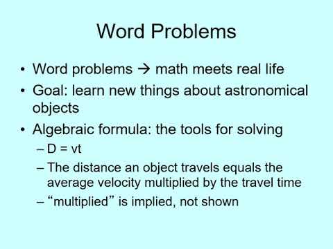 Stellar Astronomy Lecture: 01b Math - Part 3