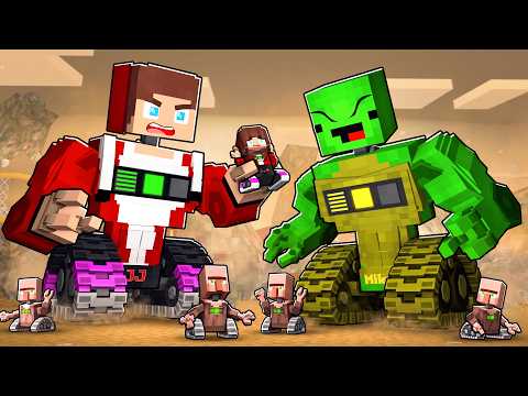 JJ and Mikey Become ROBOTS - Maizen Minecraft Animation