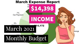 March 2021 Budget with Me | $14,398 Income | All Real Numbers