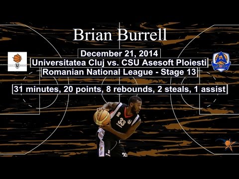 Brian Burrell - "U" Cluj vs. Asesoft Ploiesti HIGHLIGHTS