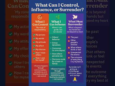 Control. Influence. Surrender. #shorts #surrender #control #copingstrategies
