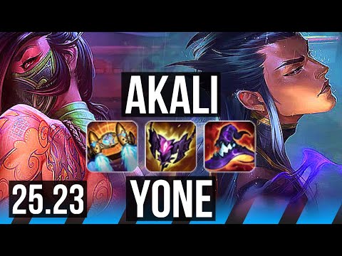 AKALI vs YONE (MID) | 21/1/3 | EUW Challenger | 25.23
