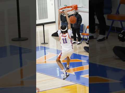 9th Grader JJ Crawford gets his first in game dunk at Rainier Beach High School