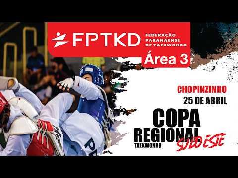 COPA SUDOESTE TAEKWONDO 2026 - ÁREA 3 - 25/04/2026 - FPTKD TV - AO VIVO