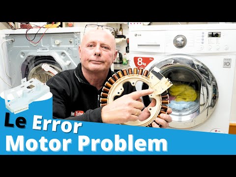 LE error code lg Washing machine, Not turning jerky washer motor Quick fix