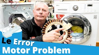 LE error code LG washing machine — not turning, jerky washer motor quick fix