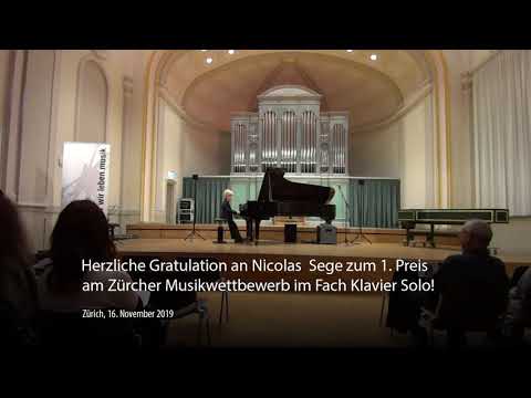 Nicolas Sege gewinnt 1. Preis am Zürcher Musikwettbewerb