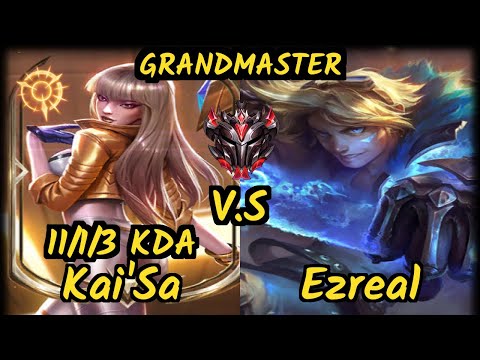Theusma (KAI'SA) vs EZREAL - 11/1/3 KDA BOTTOM ADC GAMEPLAY - BR Ranked GRANDMASTER