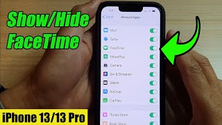iPhone 13/13 Pro: How to Show/Hide FaceTime