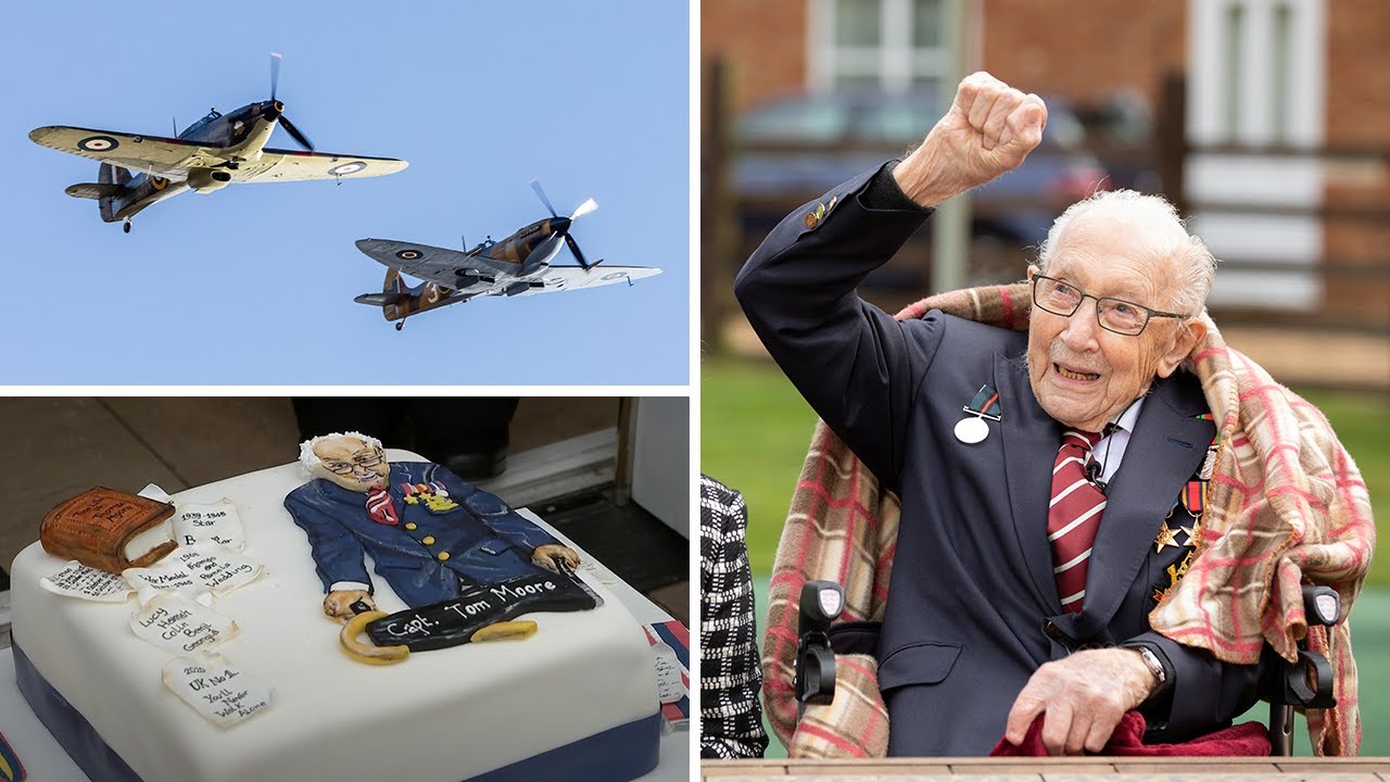 Captain Tom Moore's 100th birthday War veteran hails British public as