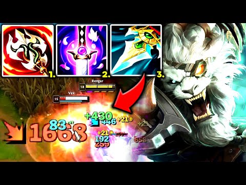RENGAR TOP IS THE PERFECT CHAMP TO 1V9 (RENGAR IS AMAZING) - S13 Rengar TOP Gameplay Guide