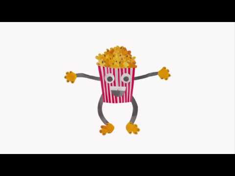 Popcorn Song - Hot Butter (Original Happy Dancing Popcorn Animation)