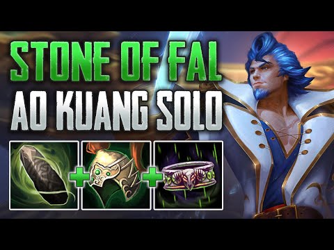 HUGE STONE OF FAL BUFF! Ao Kuang Solo Gameplay (SMITE Conquest)