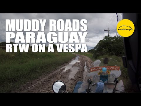 Mud for Paraguay!  | RTW on a Vespa | South America #10 [EN SUB]