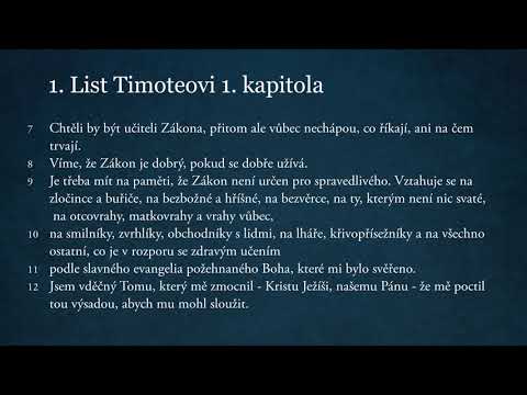 1. List Timoteovi 1. kapitola