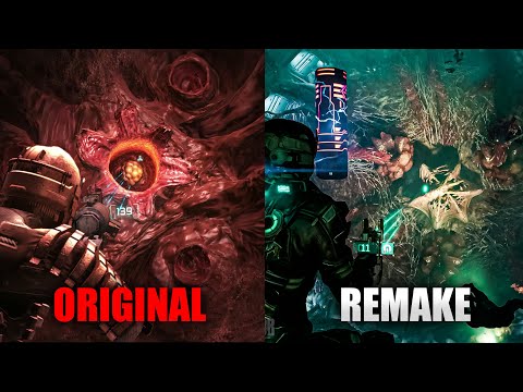 DEAD SPACE REMAKE (2023) VS ORIGINAL (2008) BOSS BATTLE COMPARISON & ENDING CUTSCENE 【4K60ᶠᵖˢ】