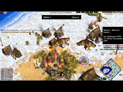 Age of Mythology - Dixon vs Gaboo - Game 2. Winter Tournament Round 1 - Best of 5