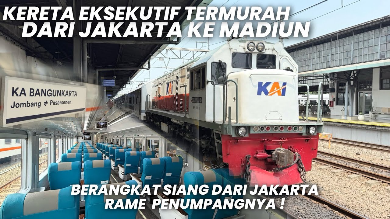 RAMAI PENUMPANG WALAU DI HARI WEEKDAY‼️Naik KA Bangunkarta Eksekutif New Image Jakarta - Madiun