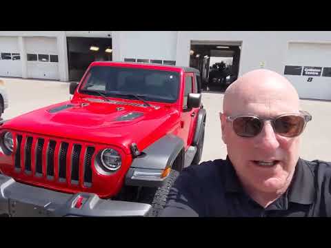 2020 Jeep Wrangler Rubicon 4x4 in Red for sale at Kitchener Chrysler Dodge Jeep Ram in Kitchener, ON