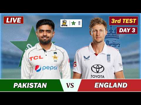 PAK VS ENG 3rd TEST MATCH DAY 3 LIVE, Birmingham  | PAKISTAN vs ENGLAND LIVE COMMENTARY