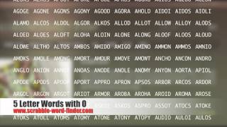 5 letter words with O