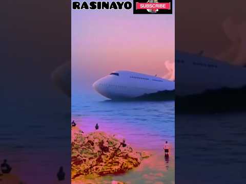 Detik-detik pesawat mendarat darurat di laut #feedshorts