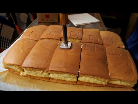 [Korean Street Food] Making Giant Korean Castella