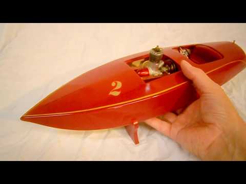Tether boat 1950's fuji powered 18in totally restored by R-C CRAFT