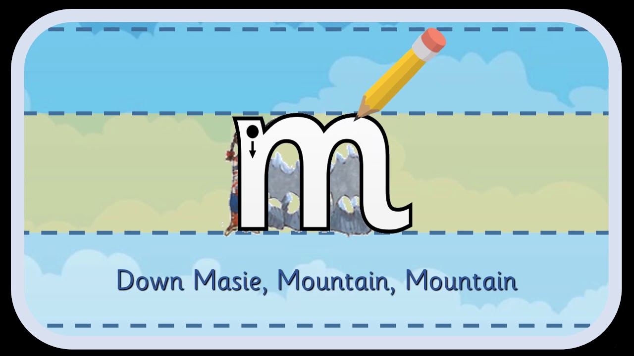 'm' letter formation