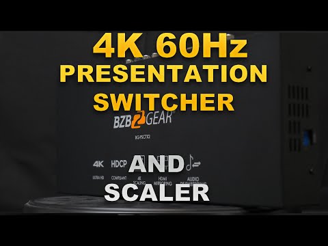 BZBGear 7x2 4K UHD HDMI/Component/VGA/Composite Video and Audio Presentation Switcher/Scaler