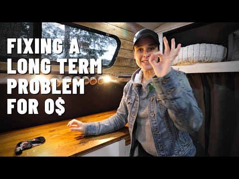 Winter van life camping | Fixing some problems in backcountry without proper tools