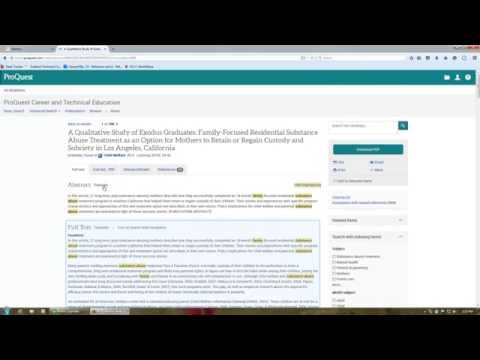 ProQuest Career & Technical Education: Database Tutorial