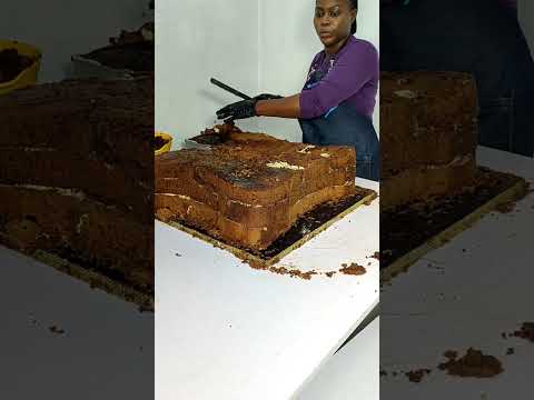 How to carve square cake into a pillow cake| Pillow cake| How to carve huge pillow cake