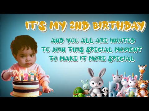 Birthday Invitation Card for Baby Girl || Free Template with Demo