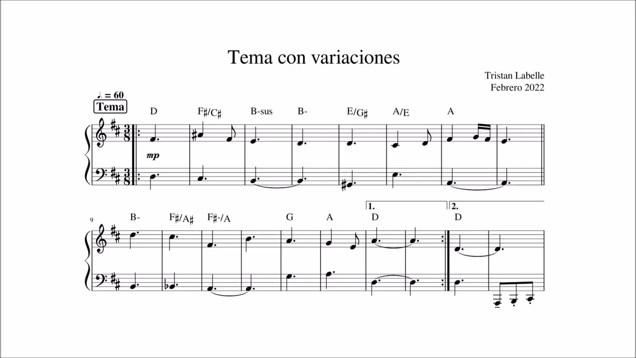 Composition assignment: Theme and variations