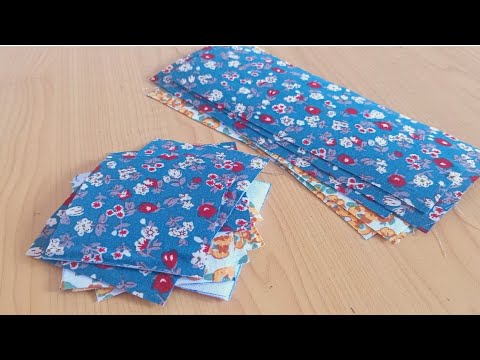 LET'S SEW A BEAUTIFUL AND EASYPATCHWORK BLOCK WITH JUST SQUARES AND STRIPS.