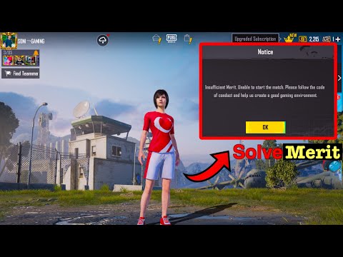 How To Fix Insufficient Merit Problem In Pub Mobile 2023 || How to increase Me PUBG/BGMI