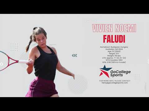 Vivien Noemi Faludi College Tennis Recruiting Video - Committed